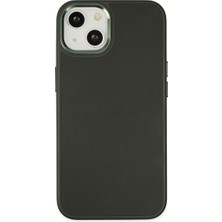 TeknoKapsül iPhone 14 Plus Kılıf Asya Deri Silikon - Koyu Yeşil