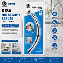 Lunaev Kuğu Evye - Lavabo Kısa Mix Batarya Borusu Krom Kaplama - Vakumlu - Süzgeçli Uç