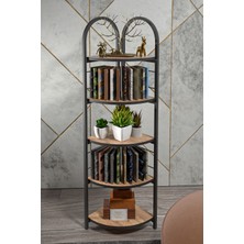 TeknoKapsül Metal Köşe Kitaplığı Atlantik Çam