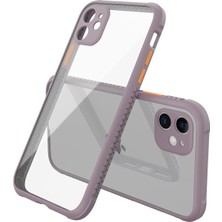TeknoKapsül iPhone 12 Mini Kılıf Miami Şeffaf Silikon - Açık Mor