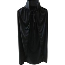Uslucan Alışveriş Siyah Yakalı Pelerin - Vampir Pelerin - Dracula Pelerin 90 cm