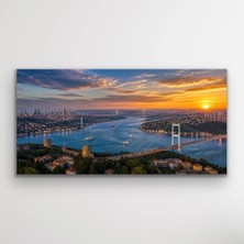 TeknoKapsül 3 Boğaz Manzaralı Istanbul Kanvas Tablo 40X80 cm