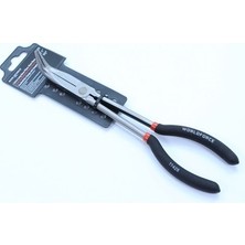 TeknoKapsül Uzun Kargaburun Pense 260 mm ile Kavisli Uç S2 Çelik