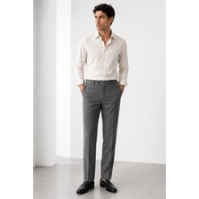 Bihan Store Erkek Slim Fit Klasik Kumaş Pilesiz Pantolon 919-GRI
