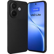 TeknoKapsül Newface Vivo V60 Lite Auto Focus Karbon Kapak - Siyah