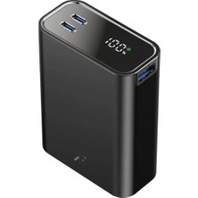 TeknoKapsül Newface PW501 20.000 Mah Dijital Göstergeli 2 Adet 45W Type-C ve 22.5W USB Çıkışlı Şarj Pd Hızlı Şarj Powerbank - Siyah