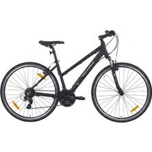 Salcano city Life 21S Unisex V Fren 21 Vites 28 Jant Şehir Bisikleti Mat Siyah Beyaz 16 Kadro