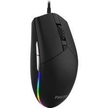 TeknoKapsül Philips SPK9304 USB Kablolu 6400DPI 6 Tuşlu Rgb Aydınlatmalı Optik Gaming Mouse Siyah (Philips