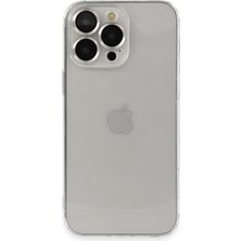 TeknoKapsül iPhone 13 Pro Max Kılıf Luko Lens Silikon - Gümüş