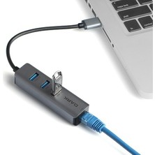 TeknoKapsül RJ45 Gigabit Ethernet ve 3xusb 3.0 Hub Çoklayıcı Adaptör