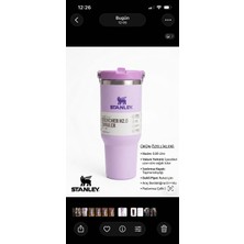 Özdemir Stanley Quencher H2.0 Flowstate Pipetli Termos Bardak 0.89 L (Lila / Lavender)