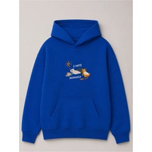 Enb1r Moda Unisex Kapüşonlu Sweatshirt Kanguru Cepli Oversize Rahat Kalıp Günlük Spor Şık Sweat