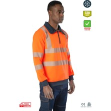 Frekans İş Güvenliği Safesawa Alaska Hi-Vis Yarım Fermuarlı Sweatshirt Neon Turuncu 8140