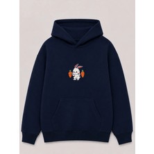 Enb1r Moda Unisex Kapüşonlu Sweatshirt Kanguru Cepli Oversize Rahat Kalıp Günlük Spor Şık Sweat