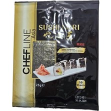 TeknoKapsül Chefline Asia Sushi Nori Deniz Yosunu Gold 10 Yaprak 25G