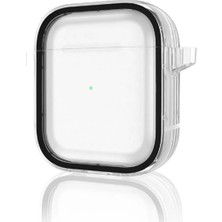 TeknoKapsül Movenchy Apple Airpods 4 (4.nesil) Shiny Şeffaf Kılıf - Siyah