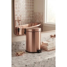 Titanium Design Rose Gold Mutfak /banyo Pedallı Çöp Kovası 5 Lt