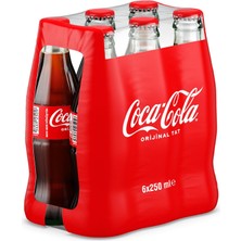 TeknoKapsül Coca-Cola Orijinal Tat Cam Şişe 6X250 ml