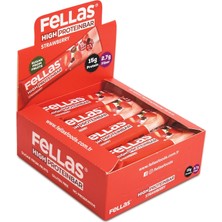 TeknoKapsül Fellas Çilekli Yüksek Protein Bar 45 G x 12 Adet