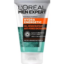 TeknoKapsül L'oreal Paris Men Expert - Erkekler Için Gözenek Açıcı Temizleme Jeli - Peeling Etkili Yüz Bakımı - Doğal Mikro Taneciklerle Zenginleştirilmiş - Tüm Cilt Tipleri Için - Hydra Energetic - 100 ml