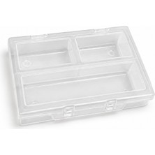 Fishack Organizer Kutu - Şeffaf Malzeme Kutusu - 3 Bölmeli - (ASR-4009)