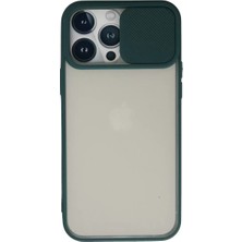 TeknoKapsül Newface Apple Iphone 13 Pro Max Kılıf Palm Buzlu Kamera Sürgülü Silikon - Yeşil
