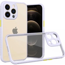 TeknoKapsül Apple iPhone 13 Pro Kılıf Miami Şeffaf Silikon - Lila