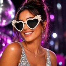 TeknoKapsül After Party Inci Taşlı Kalp Gözlüğü