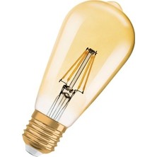 TeknoKapsül Osram Vintage Gold Edison 4W 2400K 410LM E27 Duy Flamanlı Sarı Işık