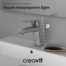 TeknoKapsül Creavit Slope Krom Lavabo Bataryası