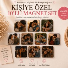 ElyNowa Kişiye Özel Fotoğraflı Magnet 10’lu Set – 6x6 cm Kendi Fotoğraflarınızla Baskılı Kare Buzdolabı Magnetleri