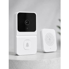 TeknoKapsül Hd Kameralı Beyaz Görüntülü Kapı Zili Çift Yönlü Sesli Wi-Fi Akıllı Kapı Zili