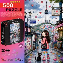 Soi Craft 500 Parça Puzzle Yağmur Altında Seul #921