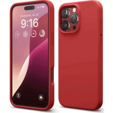 TeknoKapsül Apple iPhone 16 Pro Max Kılıf Nano Içi Kadife Silikon - Kırmızı