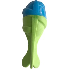 TeknoKapsül Sağlam Plastik Sesli Balık Köpek Oyuncağı 13 x 5 cm Mi Yeşil
