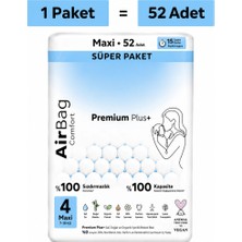 TeknoKapsül Premium Plus Airbag Comfort Bebek Bezi 4 Beden 52 Adet