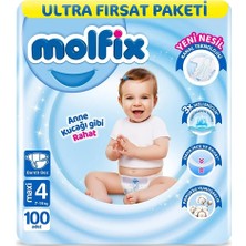 TeknoKapsül Bebek Bezi Ultra Fırsat Paketi 4 Beden 7-14 kg 100 Adet