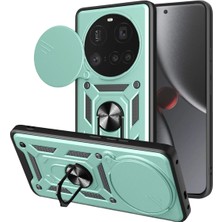 TeknoKapsül Mi 15 Ultra Kılıf Pars Lens Yüzüklü Silikon - Yeşil