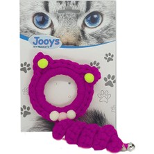 TeknoKapsül Zilli Kedi Örgü Ipi 15 cm Pembe