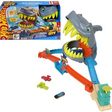 TeknoKapsül JHL96 Hot Wheels City Köpekbalığı Sahil Saşı Oyun Seti