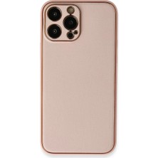 TeknoKapsül Apple iPhone 13 Pro Kılıf Coco Deri Silikon Kapak - Pembe