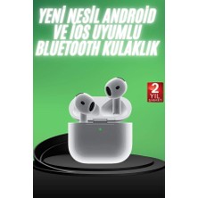 TeknoKapsül Yeni Nesil Bluetooth Kulaklık Beyaz Çağrı Cevaplayabilen Kablosuz