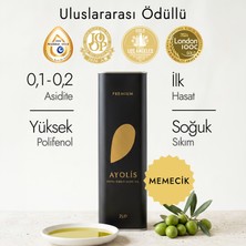 Ayolis Premium Gurme Memecik Zeytinyağı 2 Lt Ödüllü Yüksek Polifenollü Erken Hasat Soğuk Sıkım Natürel Sızma Zeytinyağı