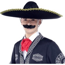 TeknoKapsül Sombrero Meksika Şapkası Mariachi Altın Şeritli Yetişkin Boy