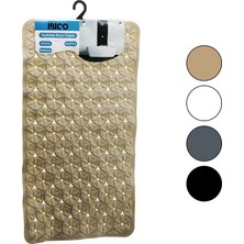 TeknoKapsül Dikdörtgen - Plastik Kabartma Çiçek Desen- Renkli 92PCS Vantuz Kaydırmaz Banyo- Küvet Paspas 36X67CM