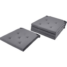 IKEA Gri Sandalye Minderi 35X40 cm - Yumuşak Dolgulu Modern Ergonomik Rahat Oturak Kılıflı