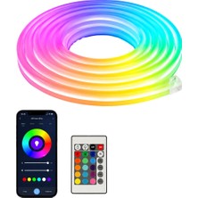 TeknoKapsül 16 Milyon Renk Rgb Neon Şerit LED Iç ve Dış Mekan Dekor Işığı