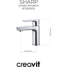 TeknoKapsül Krom Lavabo Bataryası, Şık ve Kullanışlı Tasarım