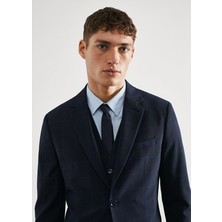 TeknoKapsül Mango Man Süper Slim Fit Kareli Takım Elbise