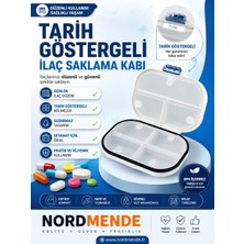 TeknoKapsül Tarih Göstergeli, Hava Sızdırmaz ve Su Geçirmez Saklama Kutusu Haftalık Günlük Organizer Şeffaf Taşınabilir